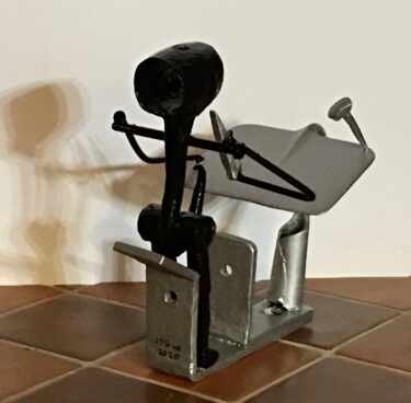 Conférencier Sculpture intitulée "Conférencier" par Jean-Yves Grossiord, Œuvre d'art originale, Métaux
