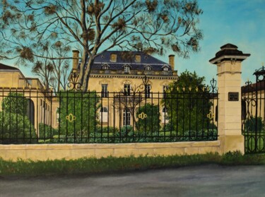 Malerei mit dem Titel "chateau MILLEFLEURS" von Jean-Yves Saint Lezer, Original-Kunstwerk, Öl