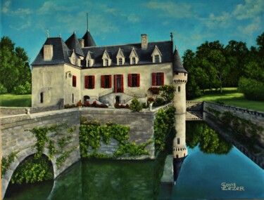 Malarstwo zatytułowany „le chateau OLIVIER…” autorstwa Jean-Yves Saint Lezer, Oryginalna praca, Olej