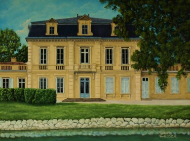 Pintura intitulada "Chateau Ferran (01/…" por Jean-Yves Saint Lezer, Obras de arte originais, Óleo