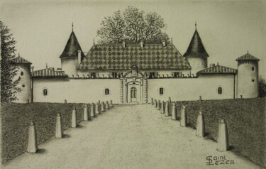 Dibujo titulada "Château Hories ( sé…" por Jean-Yves Saint Lezer, Obra de arte original, Lápiz