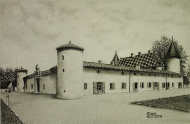 「Château Hories ( sé…」というタイトルの描画 Jean-Yves Saint Lezerによって, オリジナルのアートワーク, 鉛筆