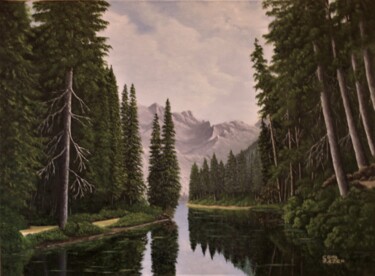 Painting titled "Nature" by Jean-Yves Saint Lezer, Original Artwork, Oil