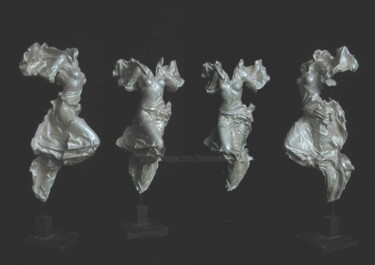 Sculpture titled "allegria allegoria" by Jean-Yves Verne, Original Artwork, Resin