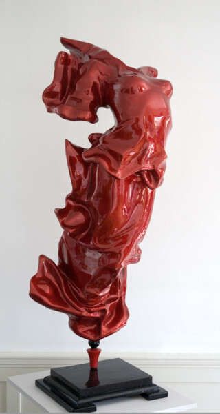 Escultura titulada "résine epoxy rouge…" por Jean-Yves Verne, Obra de arte original, Resina