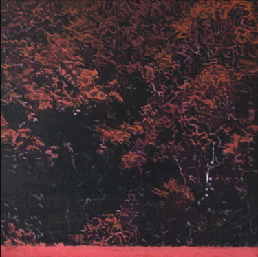 Pintura titulada "orée rouge" por Jean-Yves Verne, Obra de arte original, Acrílico Montado en Bastidor de camilla de madera