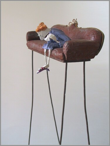 Sculpture titled "sculpture - Vertige…" by Jean-Yves Verne, Original Artwork, Metals