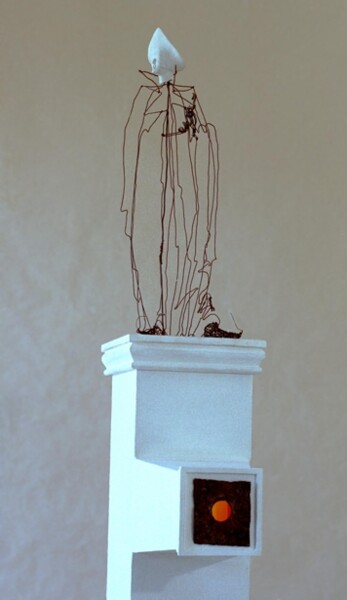 Escultura titulada "sculpture :  abus d…" por Jean-Yves Verne, Obra de arte original, Alambre