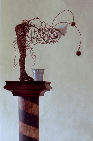 Sculpture intitulée "sculpture - la para…" par Jean-Yves Verne, Œuvre d'art originale, Fil de fer