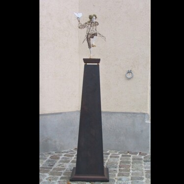 Sculpture titled "voltaire - the spir…" by Jean-Yves Verne, Original Artwork, Mixed Media