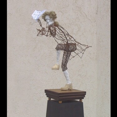 Sculpture titled "voltaire - the spir…" by Jean-Yves Verne, Original Artwork, Mixed Media