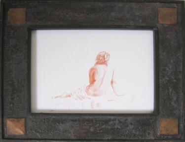 Dibujo titulada "dessin - nu- femme…" por Jean-Yves Verne, Obra de arte original, Pastel Montado en Cartulina