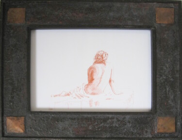 Dessin intitulée "dessin - nu- femme…" par Jean-Yves Verne, Œuvre d'art originale, Pastel Monté sur Carton