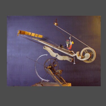 Sculpture titled "éloge des transport…" by Jean-Yves Verne, Original Artwork, Mixed Media