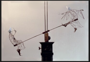 Скульптура под названием "sculpture - pourpar…" - Jean-Yves Verne, Подлинное произведение искусства, Дерево