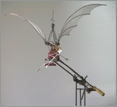 Scultura intitolato "sculpture - install…" da Jean-Yves Verne, Opera d'arte originale, Metalli