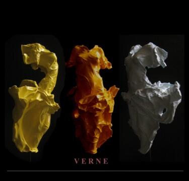 Scultura intitolato "drapery sculpture -…" da Jean-Yves Verne, Opera d'arte originale, Resina