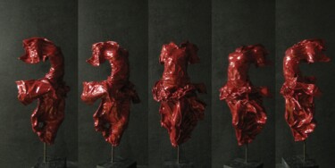 Escultura intitulada "drapery sculpture-r…" por Jean-Yves Verne, Obras de arte originais, Resina