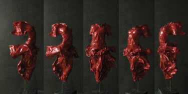 「drapery sculpture-r…」というタイトルの彫刻 Jean-Yves Verneによって, オリジナルのアートワーク, 樹脂