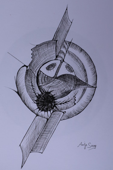 Desenho intitulada "IA" por Jean-Yves Zilio (Anje Sevy), Obras de arte originais, Marcador
