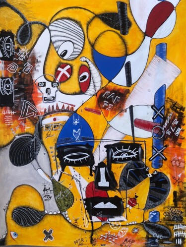 Painting titled "EXPRESSION URBAINE" by Jean-Yves Zilio (Anje Sevy), Original Artwork, Acrylic