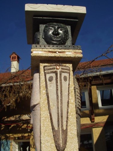 Sculpture titled "Totem" by Jean Barral Baron, Original Artwork
