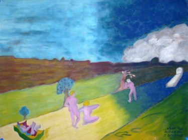 Peinture intitulée "Les quatre saisons" par Jean Bernard Auberval, Œuvre d'art originale
