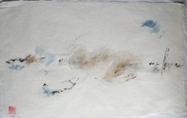 Peinture intitulée "Passerelle hasardeu…" par Jean Cabane, Œuvre d'art originale