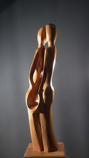 Sculpture titled "Tango" by Jean-Charles Ferrand, Original Artwork, Wood