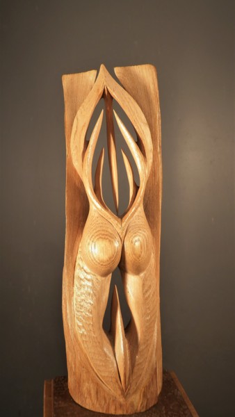 Скульптура под названием "Talle 9" - Jean-Charles Ferrand, Подлинное произведение искусства, Дерево
