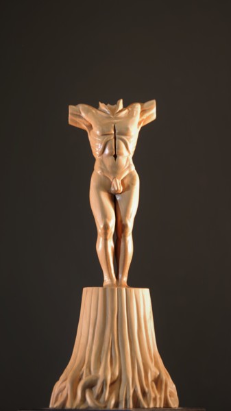 Sculpture titled "Dryad" by Jean-Charles Ferrand, Original Artwork, Wood