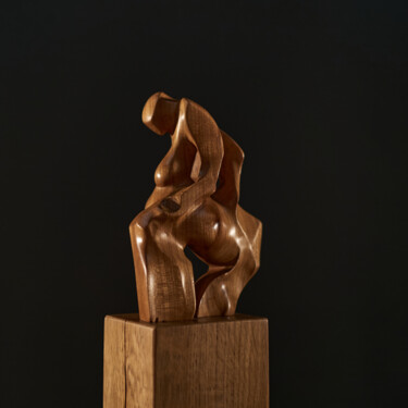 Sculptuur getiteld "Centaure" door Jean-Charles Ferrand, Origineel Kunstwerk, Hout