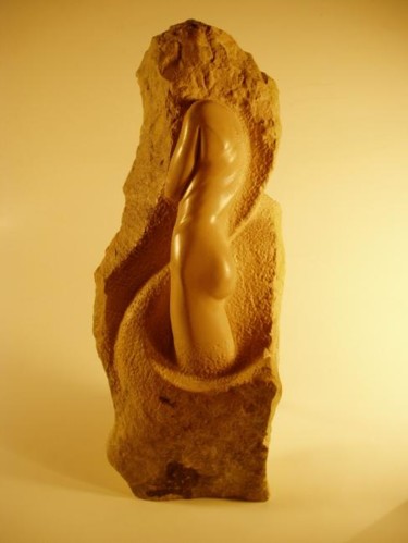 Sculpture titled "Eve" by Jean-Charles Ferrand, Original Artwork, Stone