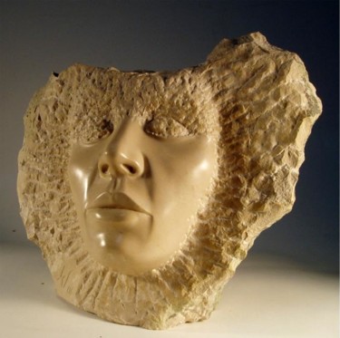 Escultura titulada "Portrait 3" por Jean-Charles Ferrand, Obra de arte original, Piedra