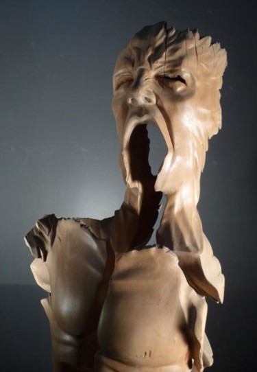 Sculpture titled "Sotos" by Jean-Charles Ferrand, Original Artwork, Wood