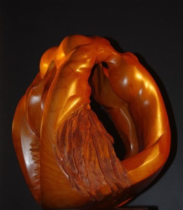 Скульптура под названием "Désirance" - Jean-Charles Ferrand, Подлинное произведение искусства, Дерево
