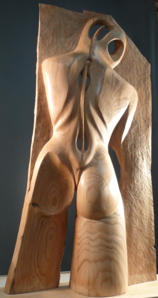Sculpture intitulée "Spinana" par Jean-Charles Ferrand, Œuvre d'art originale, Bois