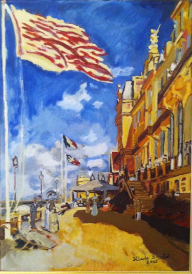 Painting titled "L'hotel des roches…" by Jean-Claude Brouillet, Original Artwork, Oil