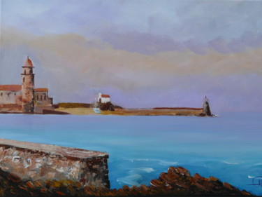 Painting titled "Collioure" by Jean-Claude Plet, Original Artwork, Acrylic