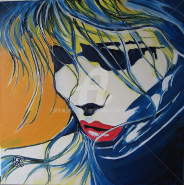Painting titled "MARIA LUCIA AN 21" by Jean Claude Ciutad-Savary, Original Artwork, Oil Mounted on Wood Stretcher frame