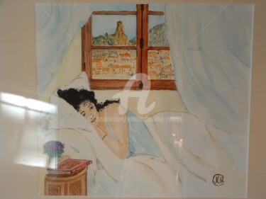 Painting titled "Le réveil" by Jc C-S ' Art, Original Artwork, Watercolor