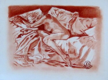 Drawing titled "Femme dans de beau…" by Jc C-S ' Art, Original Artwork, Other