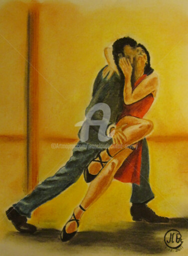Drawing titled "Tango n°175 12/2011" by Jc C-S ' Art, Original Artwork, Pastel