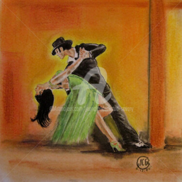 Drawing titled "Tango n°179 12/2011" by Jc C-S ' Art, Original Artwork, Pastel