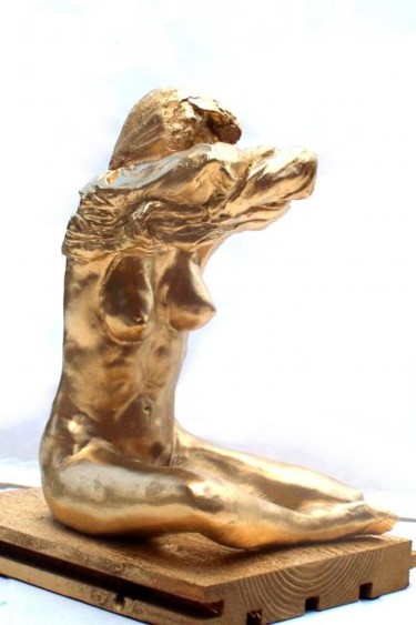 Escultura titulada "Fille au pull" por Gaïd, Obra de arte original, Metales