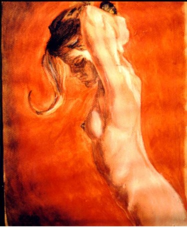 Drawing titled "Edith" by Gaïd, Original Artwork, Pastel