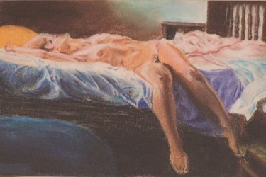 Painting titled "Après" by Gaïd, Original Artwork, Oil