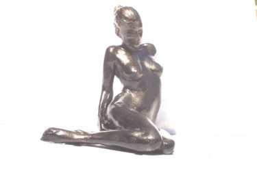 Sculpture intitulée "Nu assis" par Gaïd, Œuvre d'art originale, Métaux