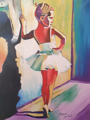 Peinture intitulée "LA BALLERINE" par Jean Claude Mamone, Œuvre d'art originale, Huile