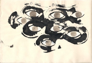Dessin intitulée "Mask" par Jean Erick De Hyères De Hyères, Œuvre d'art originale